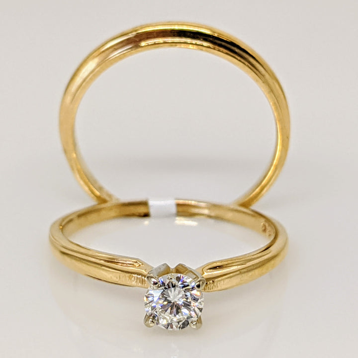 14K .34 CARAT TOTAL SI J DIAMOND ROUND ESTATE SET 3.4 GRAMS