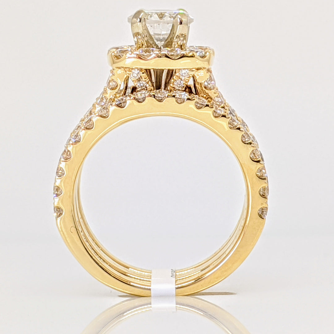 14K 3.17 CARAT TOTAL WEIGHT VVS2-SI2 F-G DIAMOND ROUND (77) HALO NEIL LANE RING 11.9 GRAMS