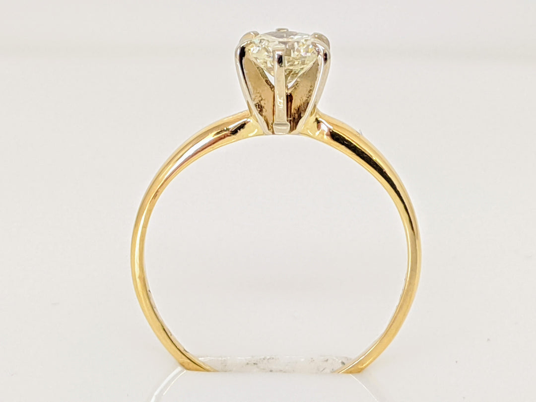 14K .46 CARAT TOTAL SI2 K DIAMOND ROUND 6-PRONG SOLITARE ESTATE RING 1.4 GRAMS