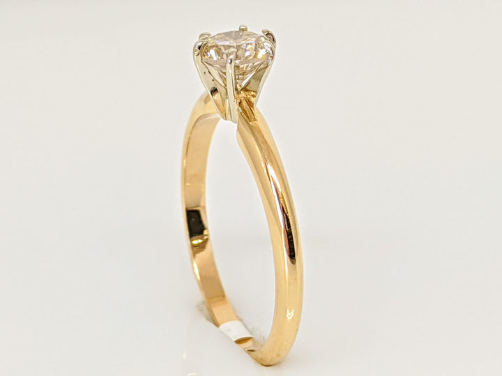 14K .53 CARAT TOTAL I1 N DIAMOND ROUND SOLITAIRE ESTATE RING 2.1 GRAMS