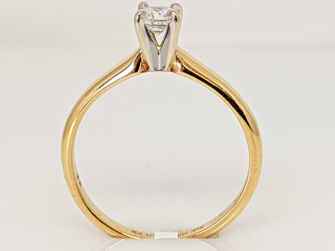 14K .32 CARAT TOTAL SI2 H DIAMOND ROUND 4-PRONG SOLITAIRE ESTATE RING 2.4 GRAMS