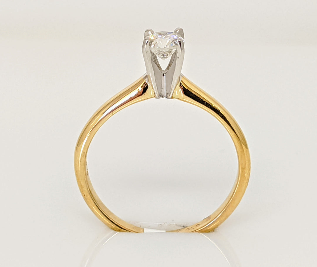 14K .32 CARAT TOTAL SI2 F-G DIAMOND ROUND SOLITAIRE ESTATE RING 2.2 GRAMS