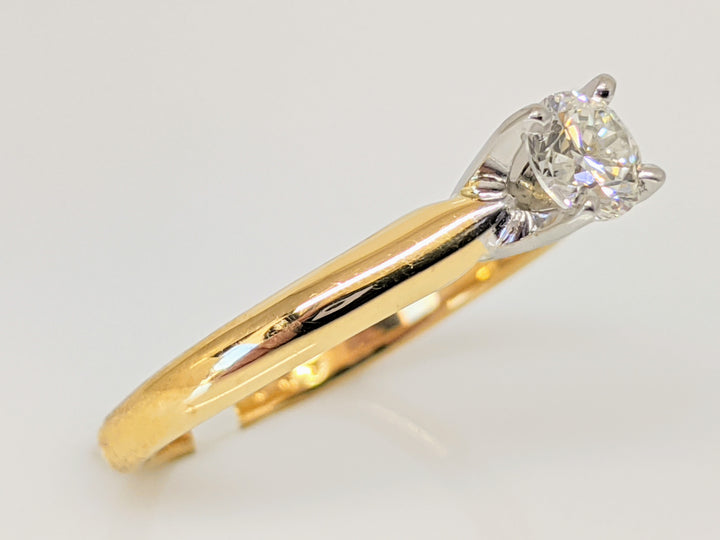 14K .32 CARAT TOTAL SI2 F-G DIAMOND ROUND SOLITAIRE ESTATE RING 2.2 GRAMS