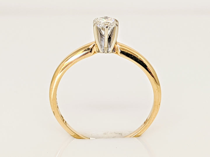 14K .24 CARAT TOTAL VS H DIAMOND OVAL SOLITAIRE ESTATE RING 1.5 GRAMS
