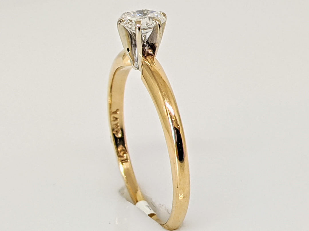 14K .24 CARAT TOTAL VS H DIAMOND OVAL SOLITAIRE ESTATE RING 1.5 GRAMS