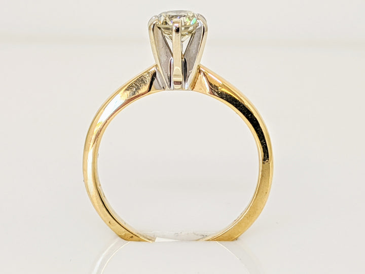 14K .39 CARAT TOTAL SI2 P DIAMOND ROUND SOLITAIRE ESTATE RING 2.1 GRAMS