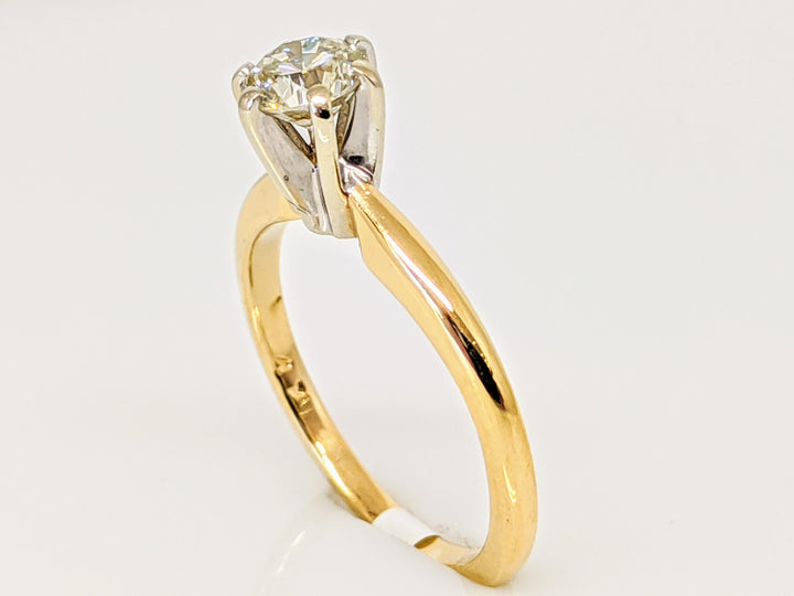 14K .39 CARAT TOTAL SI2 P DIAMOND ROUND SOLITAIRE ESTATE RING 2.1 GRAMS
