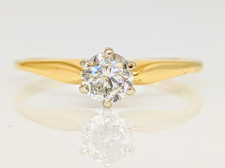 14K .38 CARAT TOTAL I2 G DIAMOND ROUND SOLITARE ESTATE RING 1.7 GRAMS