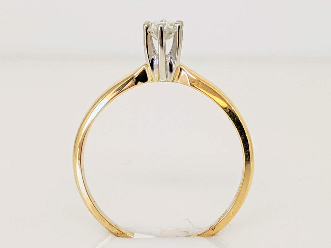 14K .26 CARAT TOTAL I1 I DIAMOND ROUND SOLITAIRE ESTATE RING 1.7 GRAMS