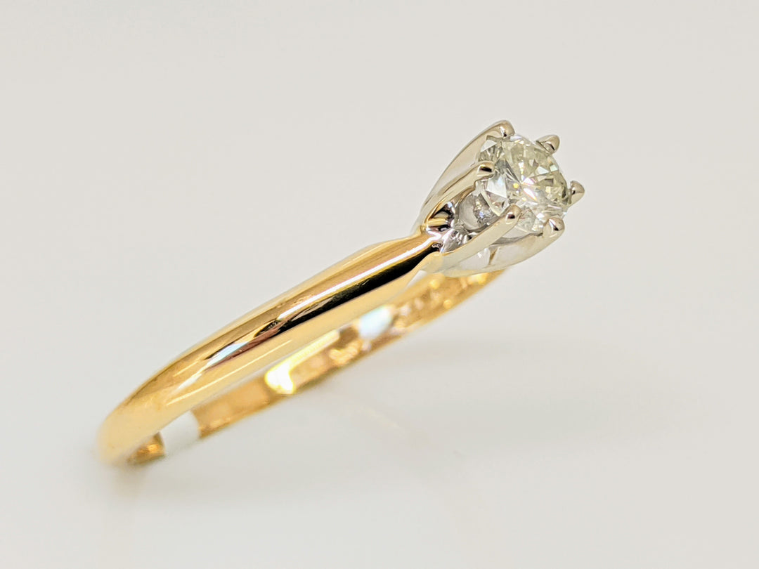 14K .26 CARAT TOTAL I1 I DIAMOND ROUND SOLITAIRE ESTATE RING 1.7 GRAMS