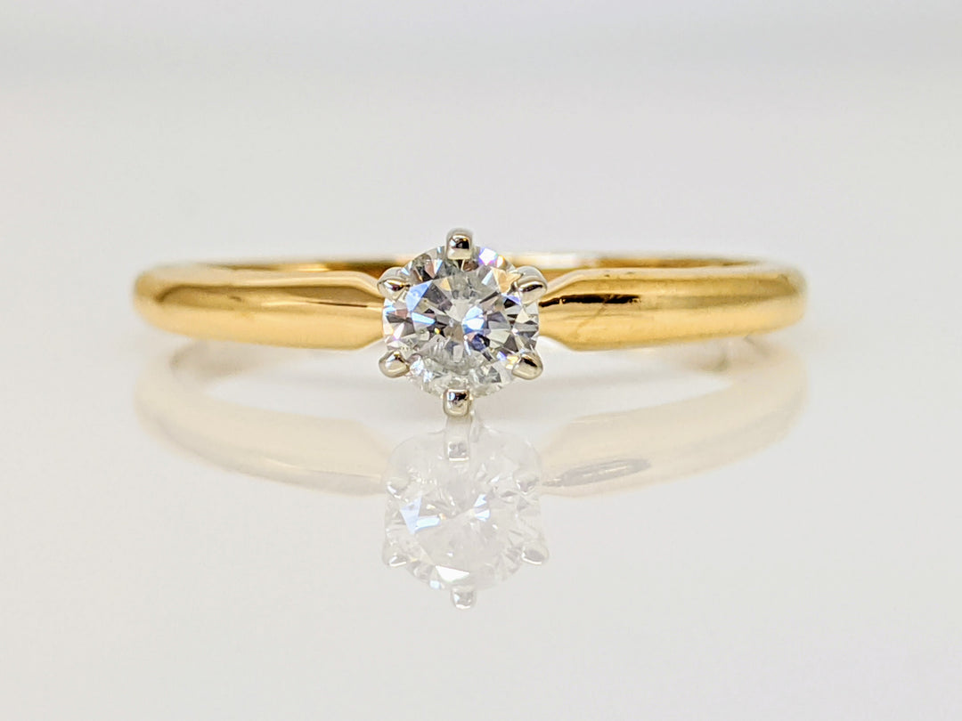 14K .26 CARAT TOTAL I1 I DIAMOND ROUND SOLITAIRE ESTATE RING 1.7 GRAMS
