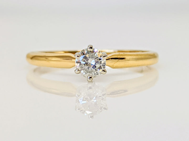 14K .26 CARAT TOTAL I1 I DIAMOND ROUND SOLITAIRE ESTATE RING 1.7 GRAMS