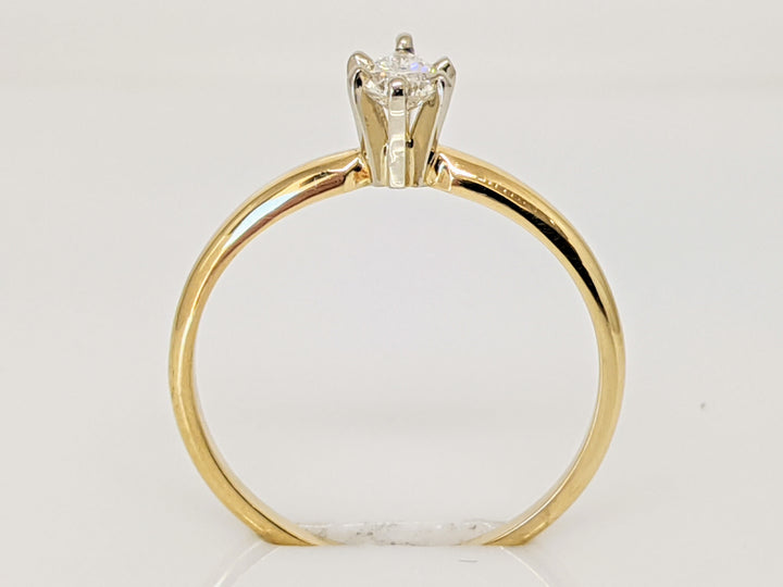 14K .24 CARAT TOTAL SI1 I-J DIAMOND PEAR SOLITAIRE ESTATE RING 1.5 GRAMS