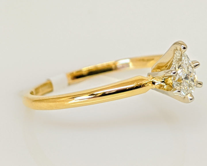 14K .24 CARAT TOTAL SI1 I-J DIAMOND PEAR SOLITAIRE ESTATE RING 1.5 GRAMS