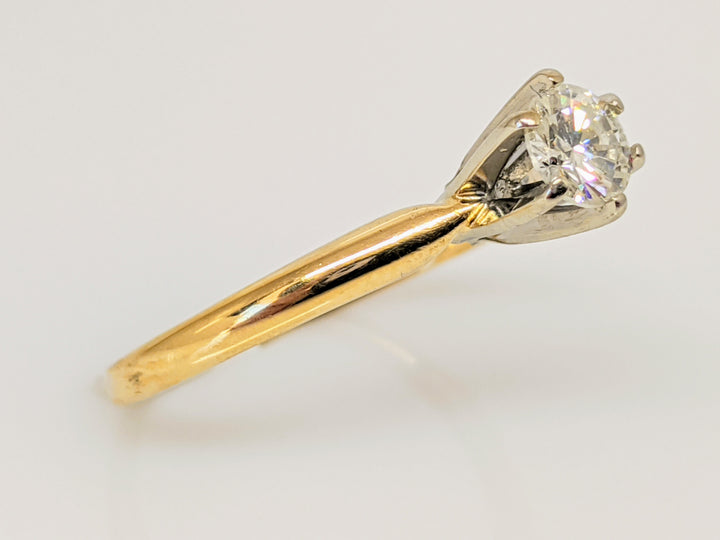 14K .30 CARAT TOTAL I1 I DIAMOND ROUND 6-PRONG SOLITAIRE ESTATE RING 1.9 GRAMS
