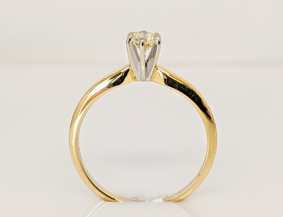 14K .29 CARAT TOTAL SI3 I DIAMOND ROUND SOLITAIRE ESTATE RING 2.1 GRAMS