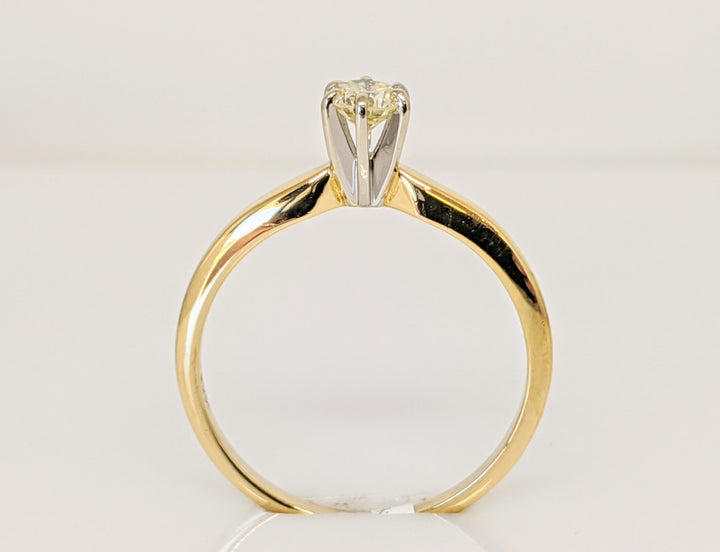 14K .29 CARAT TOTAL SI3 I DIAMOND ROUND SOLITAIRE ESTATE RING 2.1 GRAMS