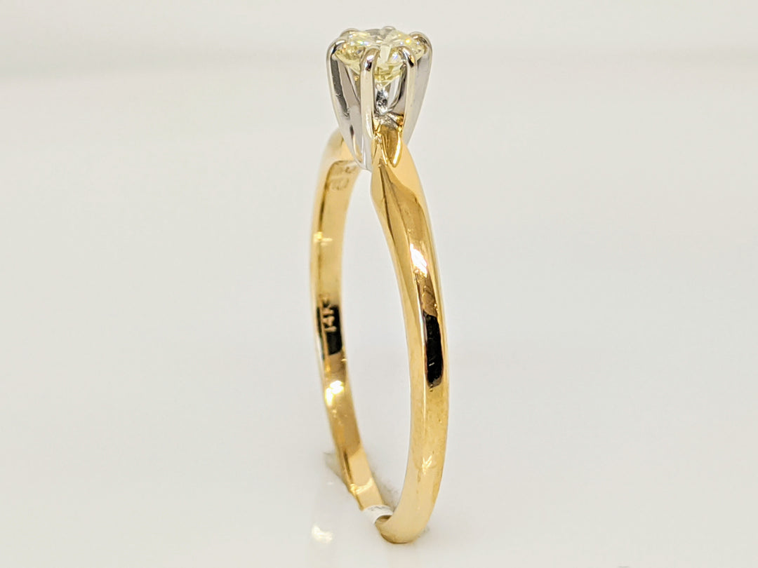 14K .29 CARAT TOTAL SI3 I DIAMOND ROUND SOLITAIRE ESTATE RING 2.1 GRAMS