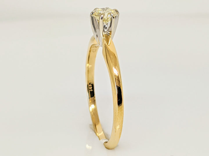 14K .29 CARAT TOTAL SI3 I DIAMOND ROUND SOLITAIRE ESTATE RING 2.1 GRAMS