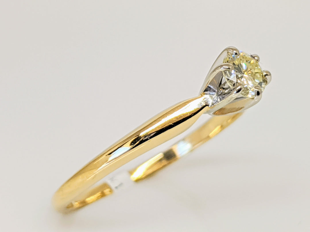 14K .29 CARAT TOTAL SI3 I DIAMOND ROUND SOLITAIRE ESTATE RING 2.1 GRAMS