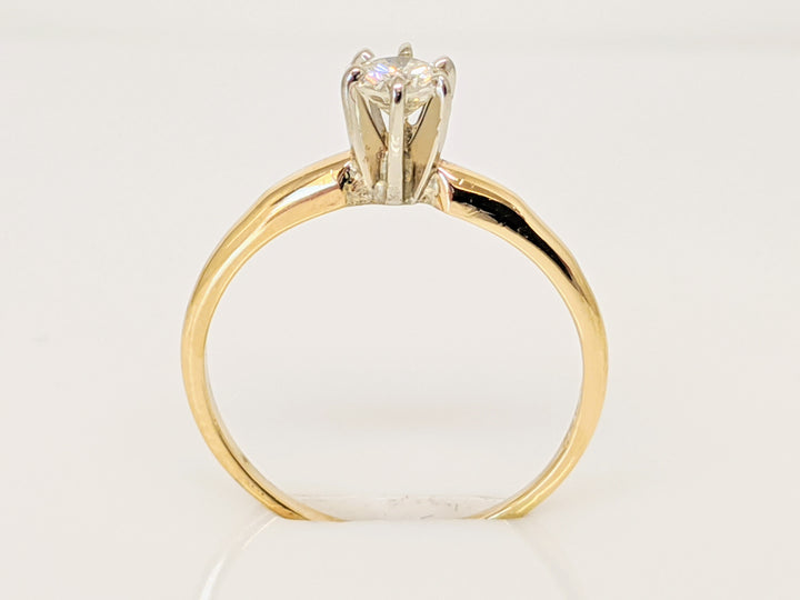 14K .24 CARAT TOTAL SI2 H DIAMOND ROUND SOLITAIRE ESTATE RING 1.4 GRAMS