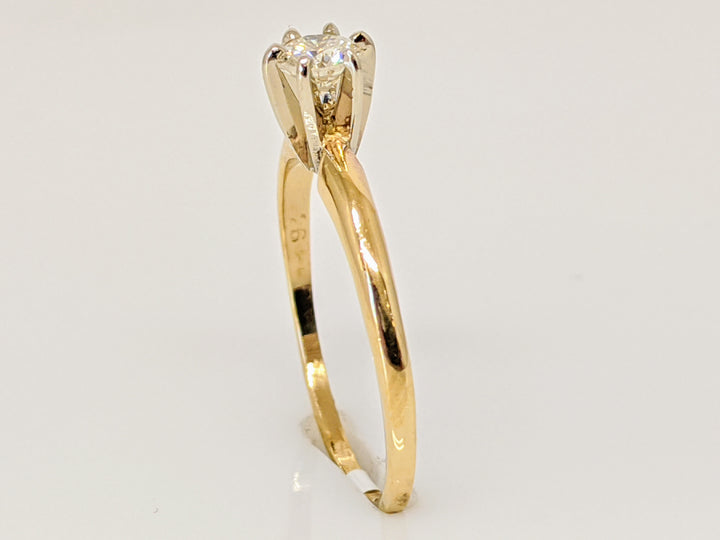 14K .24 CARAT TOTAL SI2 H DIAMOND ROUND SOLITAIRE ESTATE RING 1.4 GRAMS
