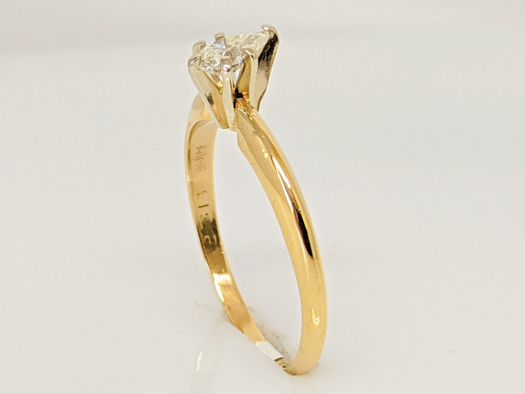 14K .22 CARAT TOTAL SI I DIAMOND PEAR SOLITAIRE ESTATE RING 1.7 GRAMS