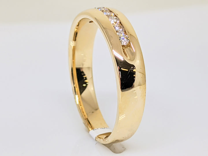 14K .24 CARAT TOTAL WEIGHT VS2 H DIAMOND ROUND (8) CHANNEL SET ESTATE BAND 4.3 GRAMS