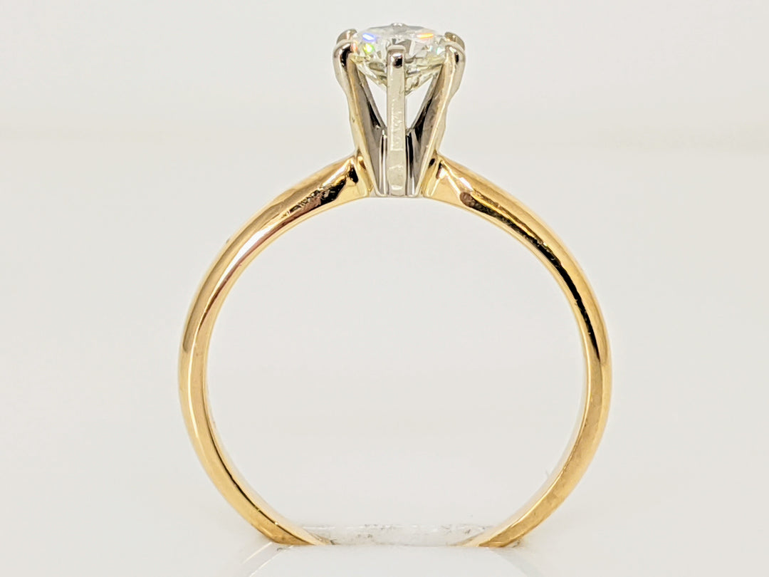 14K .48 CARAT TOTAL I1 I DIAMOND ROUND SOLITARE ESTATE RING 2.0 GRAMS