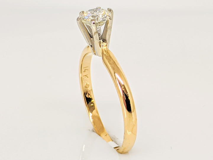 14K .48 CARAT TOTAL I1 I DIAMOND ROUND SOLITARE ESTATE RING 2.0 GRAMS
