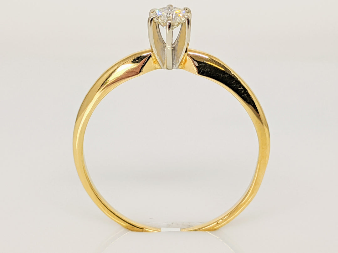14K .31 CARAT TOTAL SI2 K DIAMOND ROUND 6-PRONG SOLITAIRE ESTATE RING 2.5 GRAMS