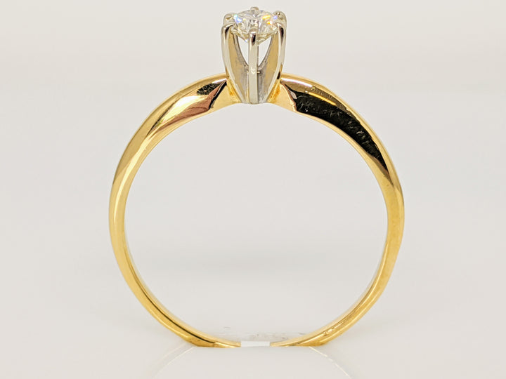 14K .31 CARAT TOTAL SI2 K DIAMOND ROUND 6-PRONG SOLITAIRE ESTATE RING 2.5 GRAMS