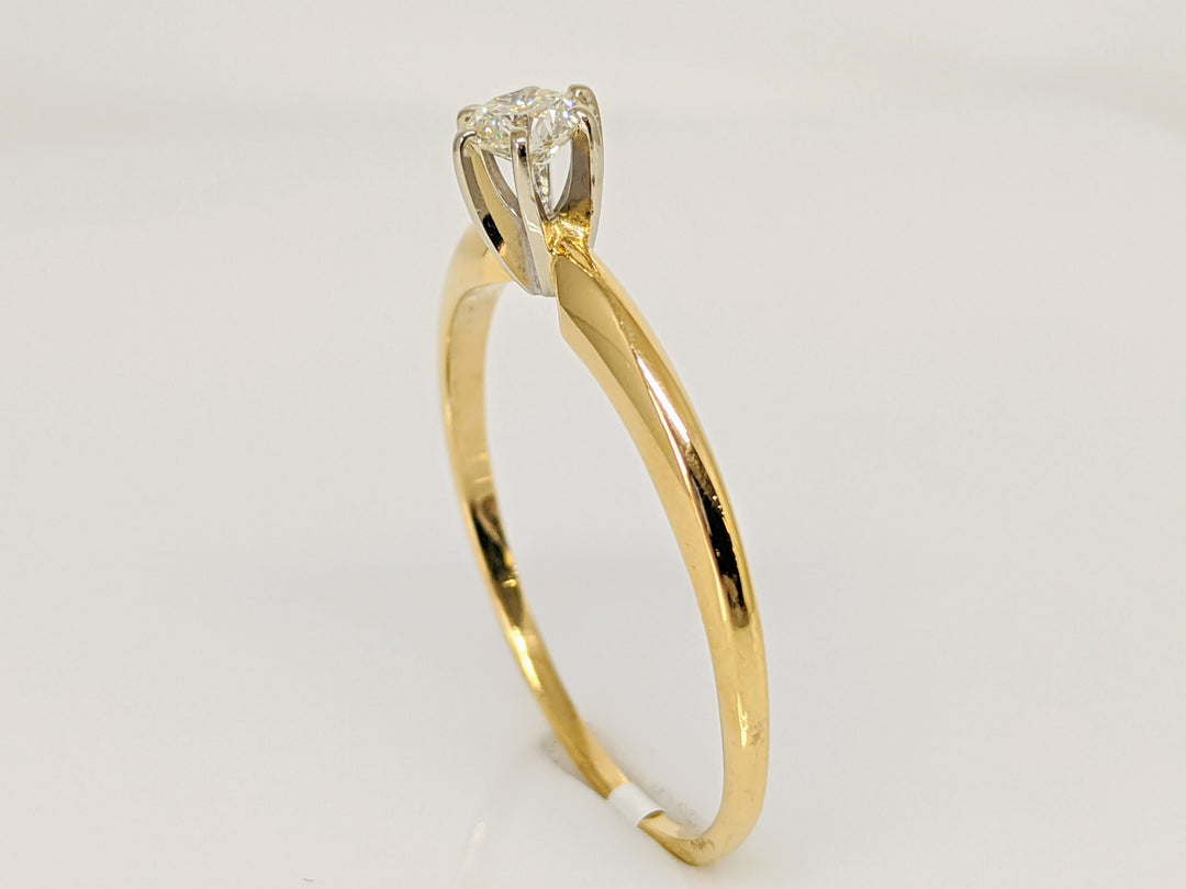 14K .31 CARAT TOTAL SI2 K DIAMOND ROUND 6-PRONG SOLITAIRE ESTATE RING 2.5 GRAMS