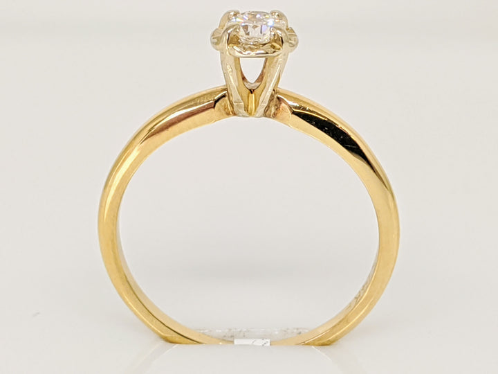 14K .18 CARAT TOTAL SI I DIAMOND ROUND ILLUSION HEAD SOLITAIRE ESTATE RING 1.8 GRAMS