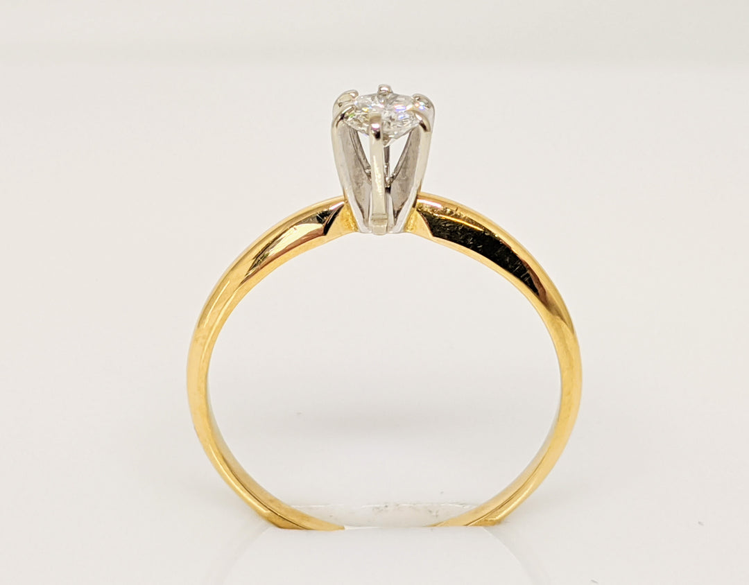 14K .22 CARAT TOTAL I1 I DIAMOND ROUND SOLITAIRE ESTATE RING 1.4 GRAMS