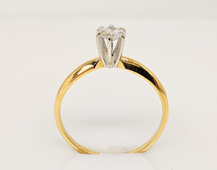 14K .22 CARAT TOTAL I1 I DIAMOND ROUND SOLITAIRE ESTATE RING 1.4 GRAMS