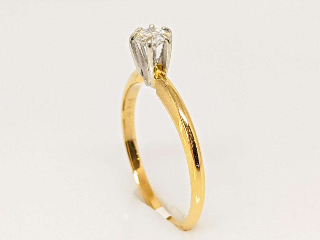 14K .22 CARAT TOTAL I1 I DIAMOND ROUND SOLITAIRE ESTATE RING 1.4 GRAMS