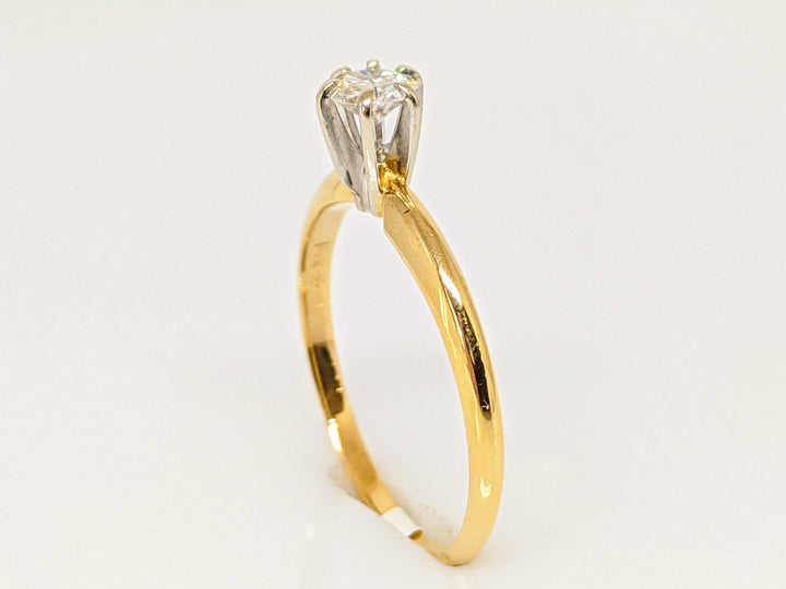14K .22 CARAT TOTAL I1 I DIAMOND ROUND SOLITAIRE ESTATE RING 1.4 GRAMS