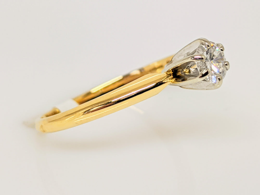 14K .22 CARAT TOTAL I1 I DIAMOND ROUND SOLITAIRE ESTATE RING 1.4 GRAMS