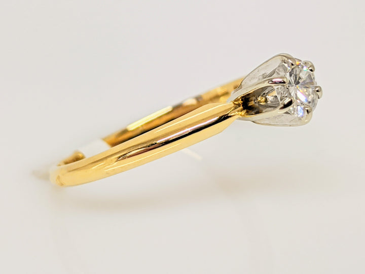 14K .22 CARAT TOTAL I1 I DIAMOND ROUND SOLITAIRE ESTATE RING 1.4 GRAMS