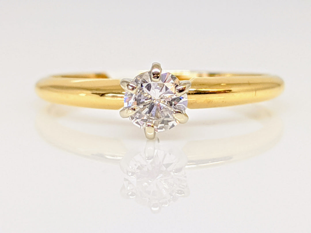 14K .22 CARAT TOTAL I1 I DIAMOND ROUND SOLITAIRE ESTATE RING 1.4 GRAMS