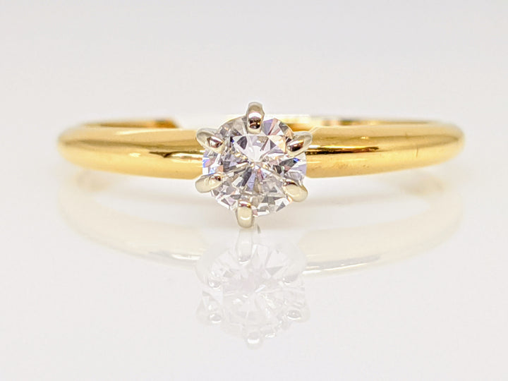 14K .22 CARAT TOTAL I1 I DIAMOND ROUND SOLITAIRE ESTATE RING 1.4 GRAMS