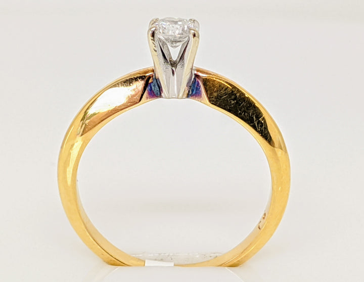 14K .19 CARAT TOTAL PROMO DIAMOND ROUND SOLITAIRE ESTATE RING 2.2 GRAMS