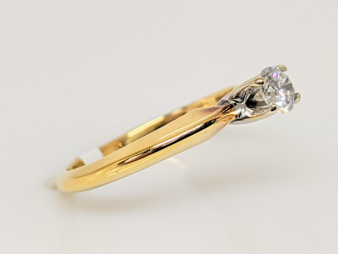 14K .19 CARAT TOTAL PROMO DIAMOND ROUND SOLITAIRE ESTATE RING 2.2 GRAMS