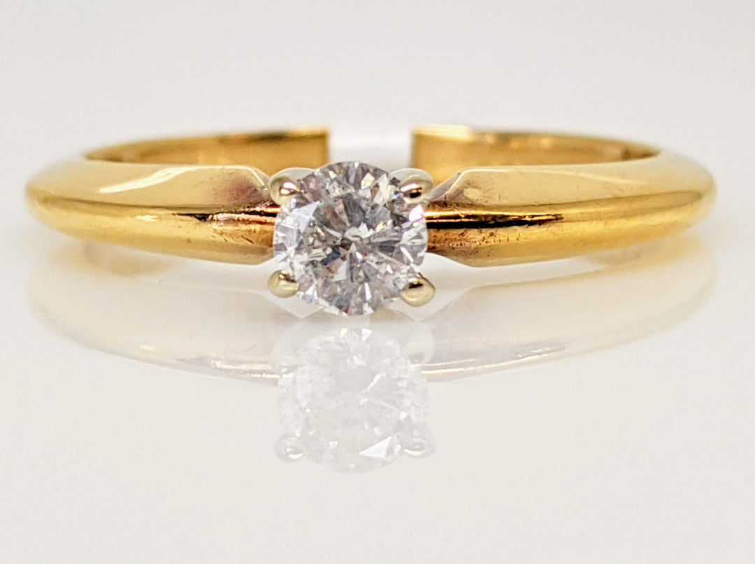 14K .19 CARAT TOTAL PROMO DIAMOND ROUND SOLITAIRE ESTATE RING 2.2 GRAMS