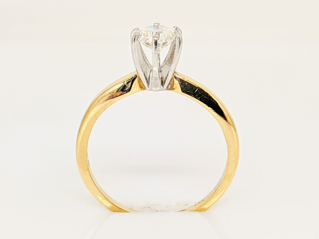 14K .42 CARAT TOTAL VVS2 G DIAMOND ROUND SOLITAIRE ESTATE RING 2.1 GRAMS