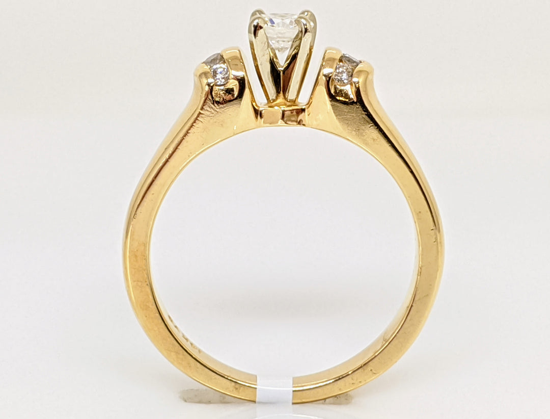 14K .42 CARAT TOTAL WEIGHT VS1 G DIAMOND ROUND (7) ESTATE RING 4.7 GRAMS