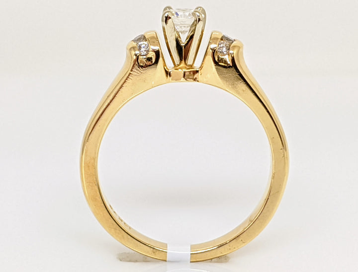 14K .42 CARAT TOTAL WEIGHT VS1 G DIAMOND ROUND (7) ESTATE RING 4.7 GRAMS