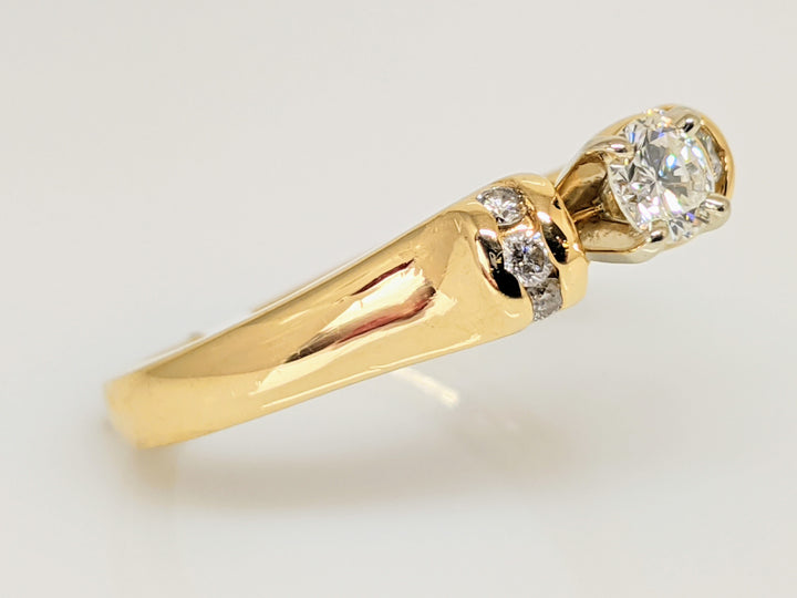 14K .42 CARAT TOTAL WEIGHT VS1 G DIAMOND ROUND (7) ESTATE RING 4.7 GRAMS