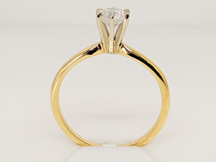 14K .45 CARAT TOTAL I1-2 G DIAMOND ROUND SOLITAIRE ESTATE RING 2.0 GRAMS